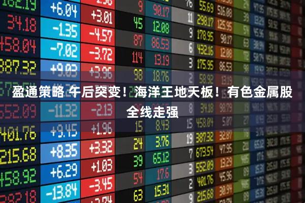 盈通策略 午后突变！海洋王地天板！有色金属股全线走强