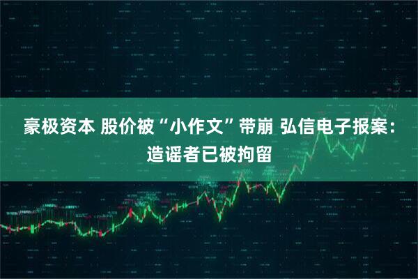 豪极资本 股价被“小作文”带崩 弘信电子报案：造谣者已被拘留
