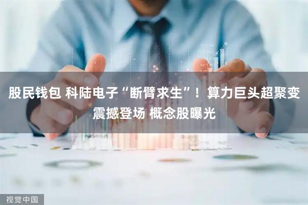 股民钱包 科陆电子“断臂求生”！算力巨头超聚变震撼登场 概念股曝光